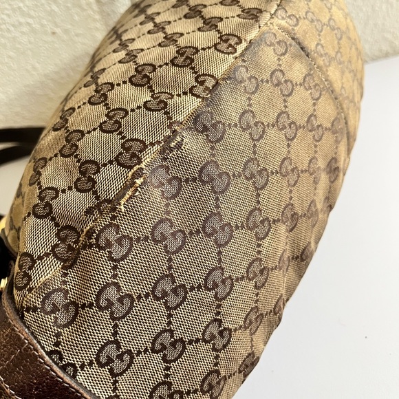 Gucci Brown Monogram Tote Bag - Picture 9 of 14